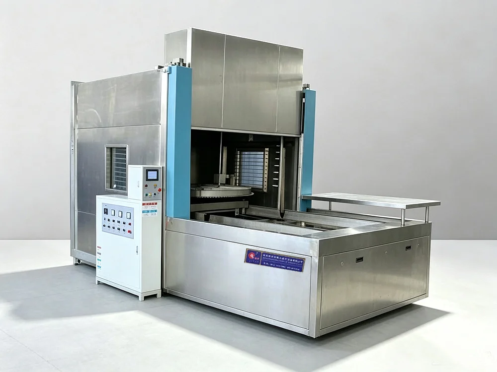 Máquina de limpieza ultrasónica de spray rotativo